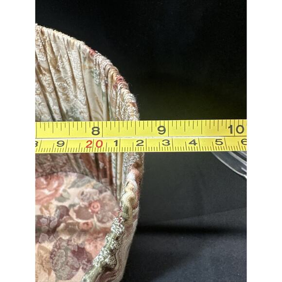 Vintage Croscill Cotswold Pleated Fabric Wastebasket Can W/ Liner & Tissue Cover - Picture 11 of 16